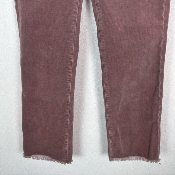 American Eagle Corduroy Hi Rise Crop Flare Purple Mauve 4 Long - Picture 3 of 10